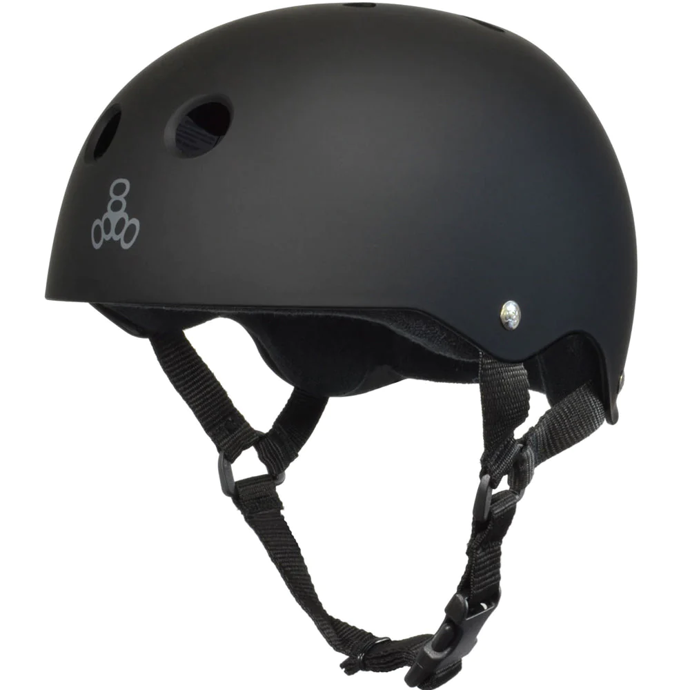 Triple Eight-Sweatsaver Helmet-All black Matte