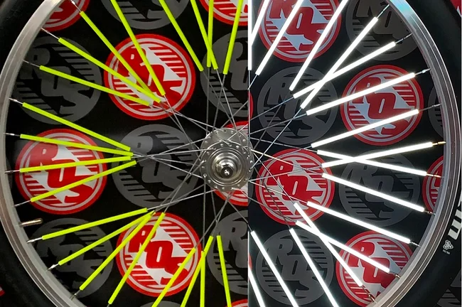 Merritt- Ride Out Supply Reflective Spoke Covers 40 Pack-Yellow/white