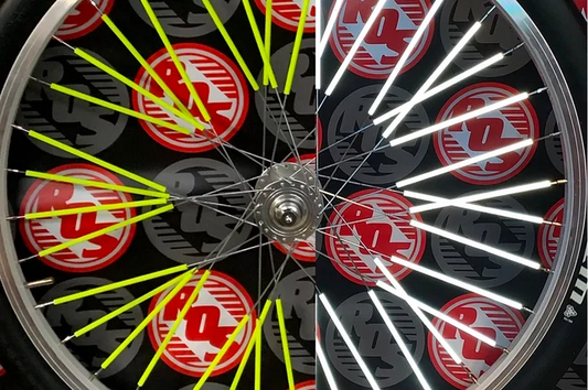 Merritt- Ride Out Supply Reflective Spoke Covers 40 Pack-Yellow/white