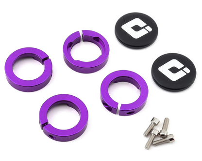 Tangent Pro Flanged Lock-on Grip (Purple) (130mm) (Pair)