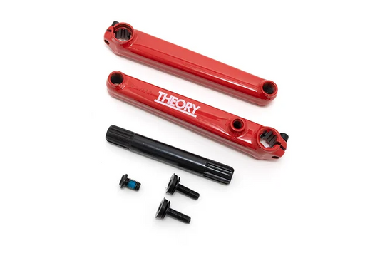 Theory Bikelife Conserve 175mm 3pc Cranks W/175mm Length Spindle - Red