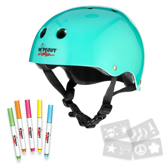 Triple Eight-Wipeout™ Dry Erase Helmet-Teal Blue