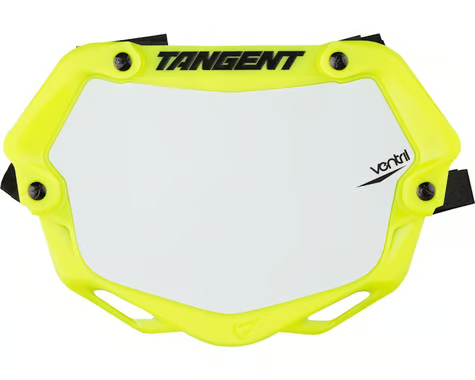 Tangent Mini Ventril 3d Number Plate (Neon Yellow/white) (Mini)