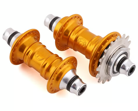 Profile Racing Mini Cassette Hub Set (Gold) (Chromoly Driver) (3/8" X 100/110mm) (Chromoly Cog) (36h) (16t)