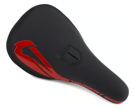 Tangent Carve Pivotal Bmx Saddle-Black/Red