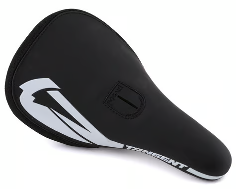 Tangent Carve Pivotal Bmx Saddle-Black/White