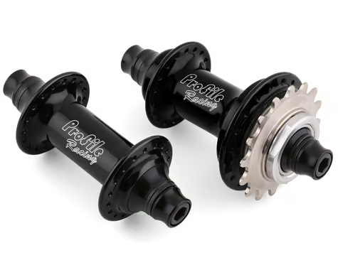 Profile Racing Profile Elite Cassette Hub Set (Black) (Aluminum Driver) (3/8" X 100/110mm) (Chromoly Cog) (36h) (16t)
