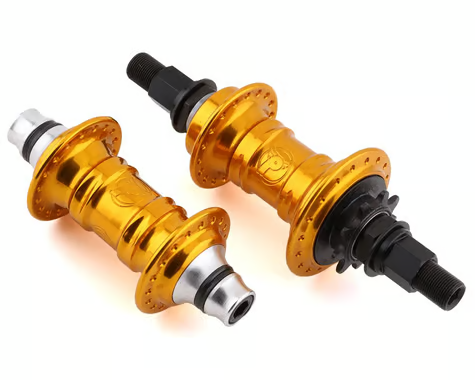 Profile Racing Mini Cassette Hub Set (Gold) (Chromoly Driver) (Rhd) (3/8" X 100mm, 14 X 110mm) (36h) (9t)