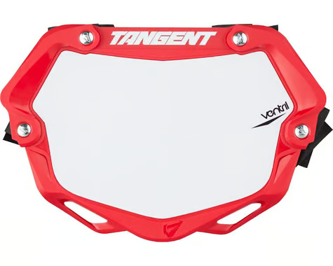 Tangent Mini Ventril 3d Number Plate (Red/white) (Mini)