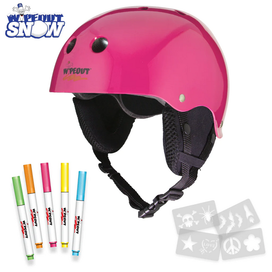Triple Eight-Wipeout™ Dry Erase Snow Helmet-Neon Pink