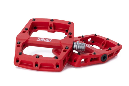 Theory Median Pedals W/ Removable Metal Pins - Red