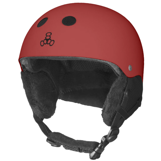 Triple Eight-Audio Snow Helmet With Halo Liner-United Red matte