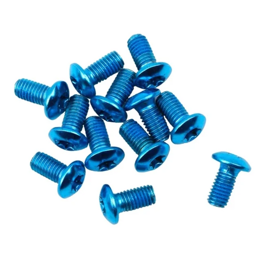 Merritt Miles Wide Brake Rotor Bolts 12 Pack-blue