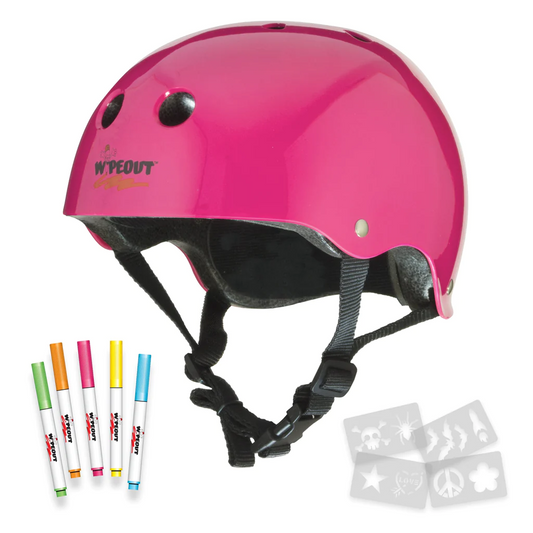 Triple Eight-Wipeout™ Dry Erase Helmet-Neon Pink